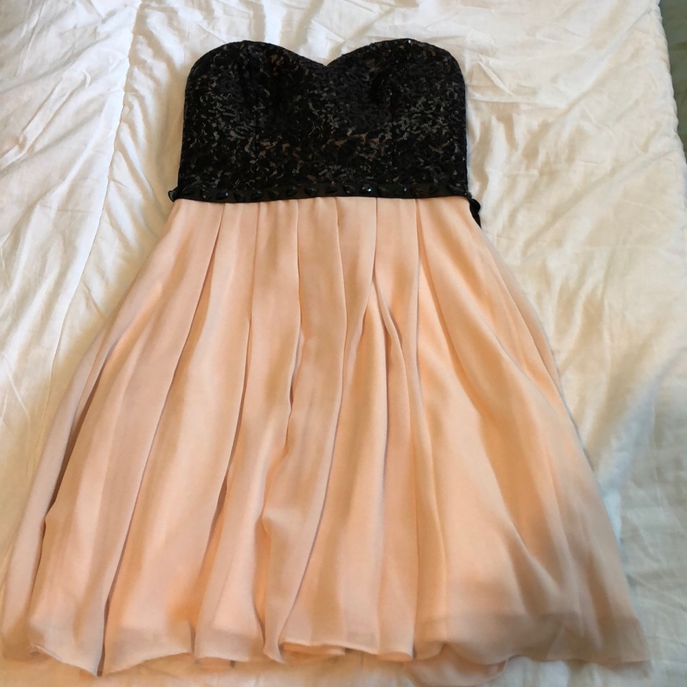 Sequin Strapless Homecoming Dress